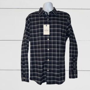 Untuckit NWT Blue Plaid Long Sleeve Shirt Benoit/Navy Men’s Size-XXL - Slim Fit